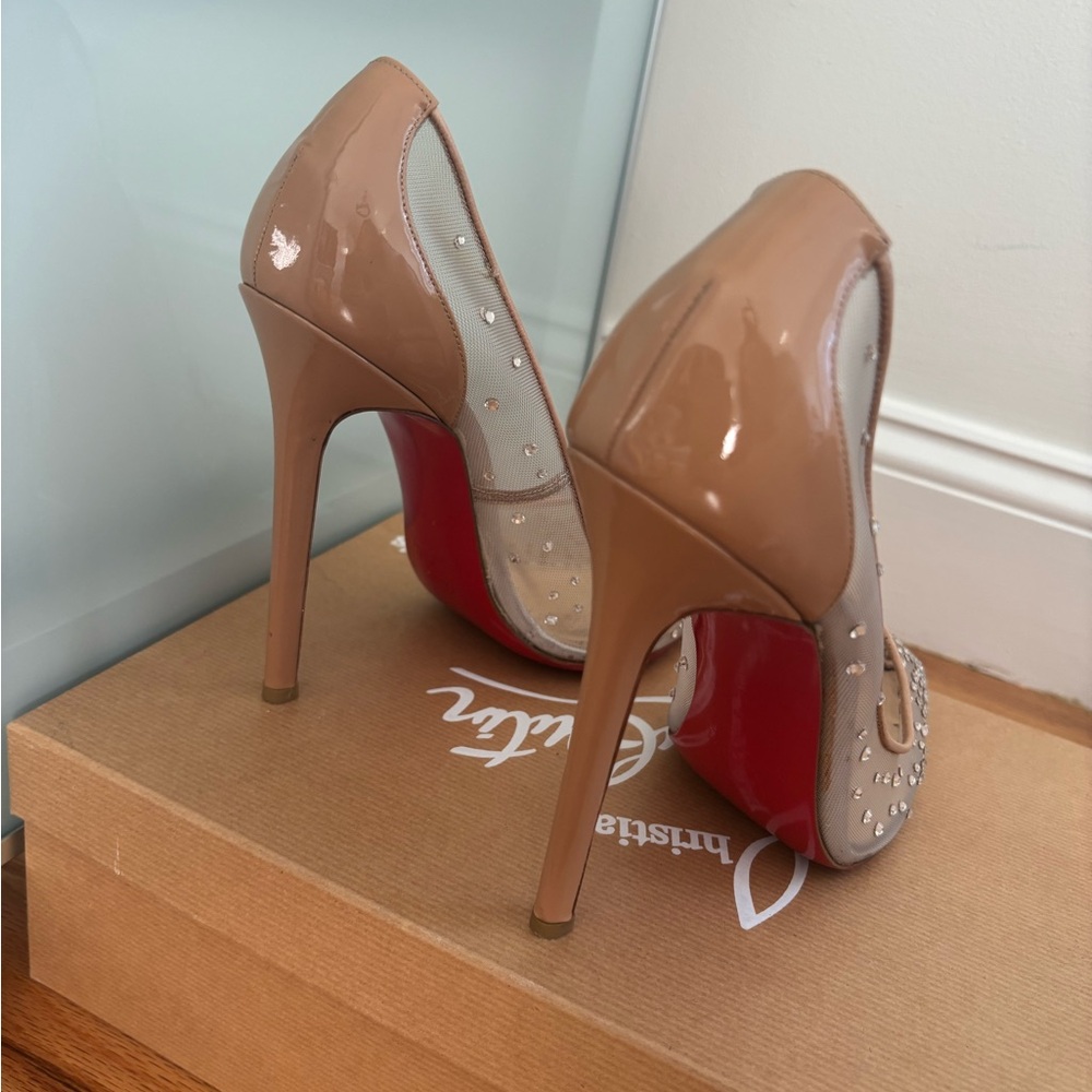 Christian Louboutin Nude Body Strass Heels (120) - Picture 5 of 7